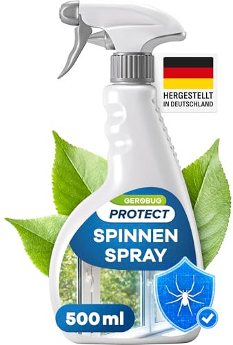 GEROBUG Anti Spinnenspray 500 ml - Spinnenabwehr Spray mit Langzeitwirkung - Mittel gegen Spinnen für Innen und Außen - Spinnen vertreiben im Haus & Garten