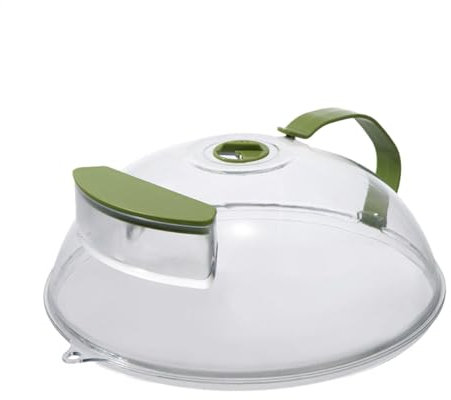Cloche alimentaire pour micro-ondes – Protection contre les éclaboussures avec réservoir d'eau | Protection contre les éclaboussures pour micro-ondes | Gadget de cuisine | Couvercle en verre pour