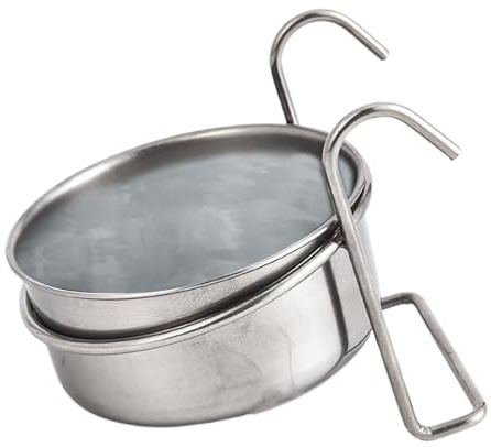 Ciotole Per Uccelli Da Gabbia | Coppie Di Ciotole Compatte Per Mangime,Ciotola In Acciaio Inox Antigoccia Sospesa Per Pappagallini Cocorite Inseparabili Conuro Acqua E Cibo