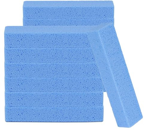 14 Pack Pumice Stone for Toilet Bowl Cleaning, Powerfully Cleans Hard Water Rings, for Cleaning Toilets, Bathtubs, Grills, Swimming Pools, Sinks(Blue)
