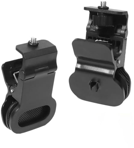 KxpkBom 2-Pack Selfie Light Clip Mount Holder with 1/4 Screw Connector - Universal Clamp Stand for Monitors, Cameras, Webcams, Phones & Tablets - Ideal for Video Calls, Streaming & Content Creation