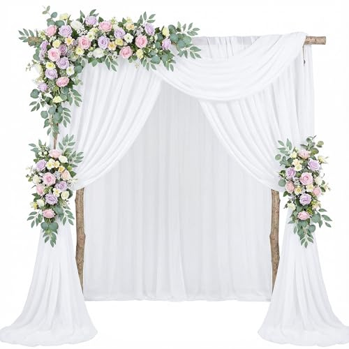 Huiguli 1000x160 cm Tüllstoff Hochzeit Vorhang