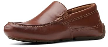 Clarks Markman Plain Mens Dark Tan Lea, 9