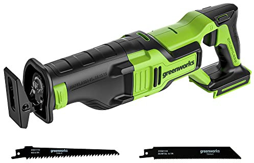 Greenworks Sega alternativa senza spazzole da 24 V (1-1/8) senza fili (2.700 SPM), solo strumento