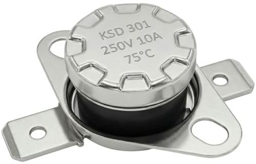 Lumonic Termoswitch 75°C NC-kontakt 250V 10A Temperaturomkopplare Termostat KSD301 Bimetall Termiskt skydd