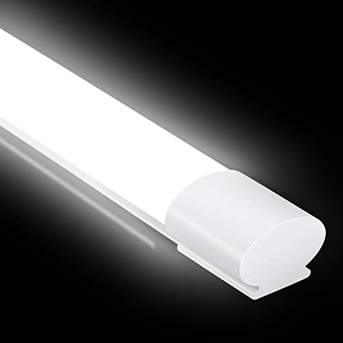IEGLED LED Feuchtraumleuchte 150CM, Deckenleuchte LED Röhre 45W 5000LM,IP65 Kellerleuchte,Wasserfest Feuchtraumlampe Wannenleuchte für Keller Werkstatt Garage Küche Bad Büro,Neutralweiß,4000K