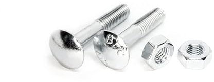 5 Stk Flachrundschraube mit Mutter DIN 603 M10 x 220 - Stahl verzinkt