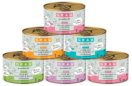 GRAU – das Original – Nassfutter für Hunde - Mischtray Hund Menü Generation Pet, 6er Pack (6 x 200 g), Mix aus verschiedenen Menüs