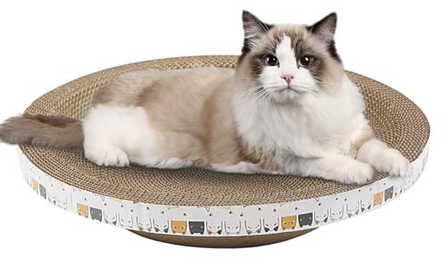 Rascador de cartón para Gatos, para rascar en la Cama, Almohadilla