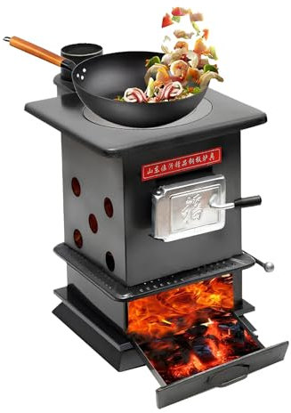 Stufe a Legna per Il Riscaldamento, Stufa a Legna per Interni, Stufa a Legna in Ghisa, Stufa a Legna per Riscaldamento a Quadrata Ispessita