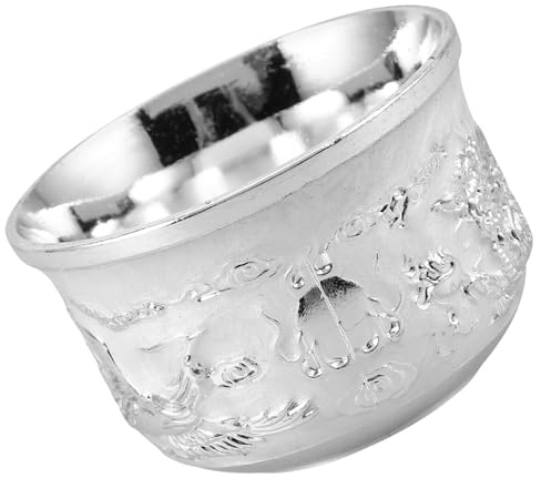 BEBEMOKO Té De Kung Fu Taza De Té De Taza De Vino Estilo Chino Aleación De Zinc Diseño Antiguo para Decoración del Hogar y Obsequio