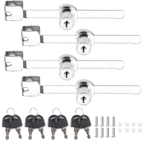 4 Pezzi 141 mm Serrature a Cricchetto di Sicurezza con Chiave