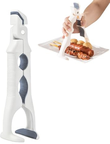 Pinzas de cocción - Pinza antideslizante resistente al calor para sartenes de pizza y utensilios de cocina, pinzas de agarre duraderas con diseño ergonómico, manejo seguro, ideal para cocinar en