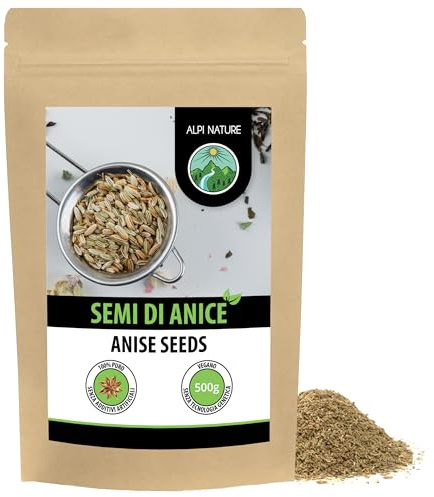 Alpi Nature Aniseed Whole 500g 1.1 lb, Whole Anise Seeds for Aniseed Tea, Anise Tea and Cooking