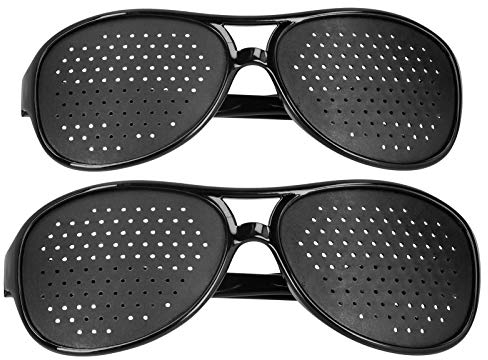 Keenso Lochbrillen, Sehkorrekturbrillen PC Brillen gegen Myopie Brillen gegen Ermüdungserscheinungen(adult)