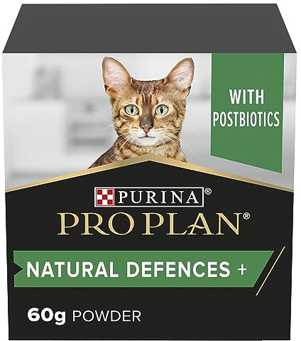 PURINA PRO PLAN | Natural Defences+ | Chat | Aliment complémentaire pour Chat Adulte | Soutient Le système immunitaire, Les défenses Naturelles et la réponse immunitaire | Poudre | Boîte de 60g