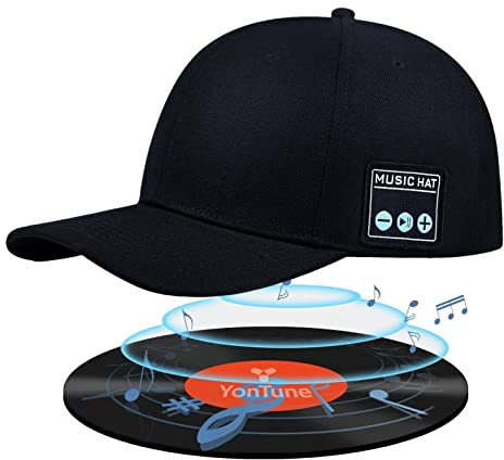 Dous Baseball Bluetooth Haut-Parleur Intelligent sans Fil Chapeau Bluetooth Baseball Réglable avec Haut-parleurs Stéréo Casque Bluetooth Lavable Chapeau Sport Plein Air Unisexe