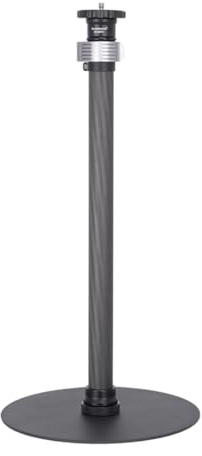 Koolehaoda Einbeinstativständer für den Schreibtisch, 40–71 cm Kohlefaser Einbeinstativ Montageständer mit Schwerer Basis für DSLR-Kamera, Licht, Webcam, Live-Streaming, Vlogging