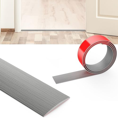 Flintronic 1.2M Laminate Flooring Threshold Transition Strip, 5CM PVC Floor Divider Strip Transition Strip, Self Adhesive Threshold Strip, Door Strip Threshold Bars for Joining Floor Gaps,Carpet,Tiles