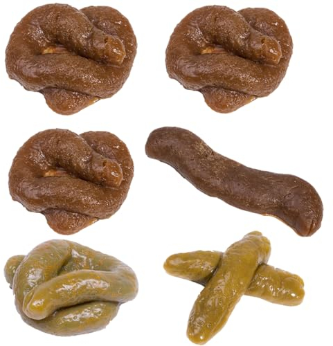 WeddHuis 6 Pcs Faux Caca Caca En Plastique Fausse Crotte Merde Caca Extensible Amis De Merde Farce Et Attrape Livré Pour Le Poisson d'Avril d'Halloween