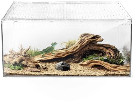 AZV Escape Proof Tarantula Enclosure,Polycarbonate Hermit Crabs Tank XLarge