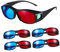 Garneck 5 Pcs Anaglyph 3D Glasses - Red and 3D Viewing Glasses for Home Cinema - & Games Universal Compatibility for Stunning