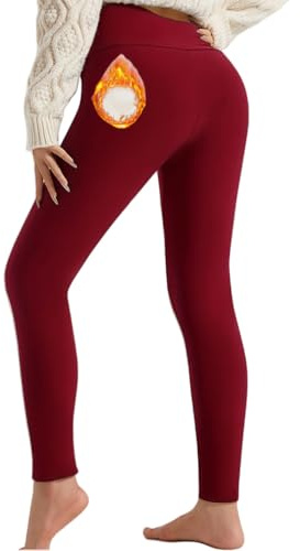 DURINM Leggins Termicos Mujer Invierno Forro Polar Grueso Mallas Termicas Deporte Push Up Pantalones Medias térmicas estrechas con Forro Polar para Correr Senderismo Yoga o Uso Diario