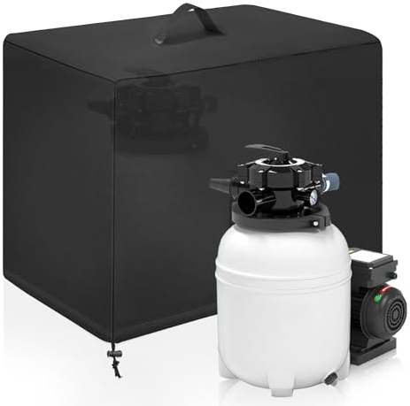 TZEKING Cubierta para Bomba De Piscina,para Bomba de Piscina INTEX Filtro,Cubierta Impermeable para Sistema de Filtro de Arena,Cubierta Impermeable para Bomba de Piscina,84 x 61 x 86 cm