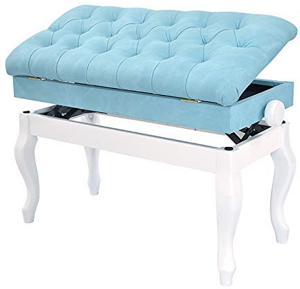 Pianopall Dubbel pianopall Keyboardbänk med förvaringsfack, Höjdjusterbar mjukknappad PU-lädersits, Typ a, Typ a,Type a