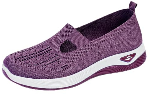 Zapatos Diabéticos Mujer Zapatos Casuales Cómodos Zapatos Antideslizantes Caminar Zapatos Cómodos Transpirables Zapatillas Deportivas Mediana Tercera Edad Tacón Cuña para Juanetes