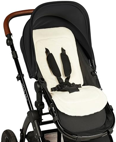 Ickle Bubba Padded Fleece Seat Liner – Universal Fit for Pushchairs & Strollers, Super-Soft Luxury Fabric, Keeps Baby Warm & Cosy, Adjustable Harness Holes, Suitable from 6 Months+