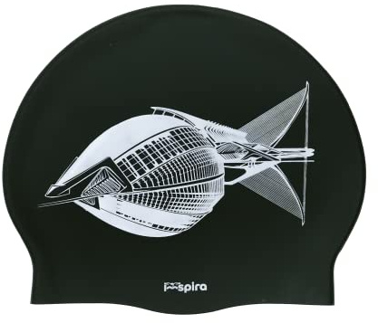 IMSPIRA Gorro Natacion Silicona Adulto Nino Valencia Ciudad Artes Ciencias pez Gorro Piscina Unisex entreno Gorros Piscina Divertidos Deporte acuatico Waterpolo aquagym Accesorios mar Verano