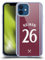 Head Case Designs Officially Licensed West Ham United FC Max Kilman 2024/25 Players Home Kit Soft Gel Case Compatible With Apple iPhone 12 / iPhone 12 Pro