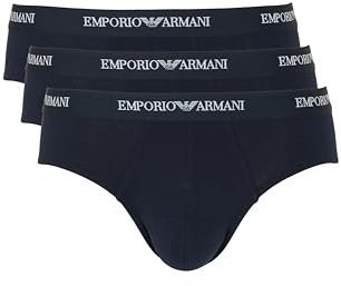Emporio Armani Confezione da 3 Slip da Uomo (Confezione da 3), Armani Blue/Armani Blu/Armani Blue, M