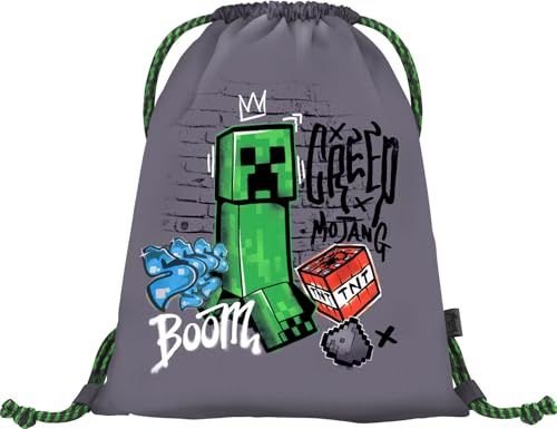 Minecraft Sac de gym pour enfants - Sac de sport pour fille et garçon - Sac à chaussures pour l'école, le sport, Minecraft II