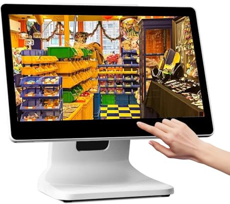 Kassasystem, kassaregister med pekskärm 15”, stormarknadskassör, ​​CPU-i3, 4 GB RAM, 64 GB SSD, Windows-10 Pro, WiFi-modul för detaljhandelsrestaurang (kassaprogramvara ingår ej)