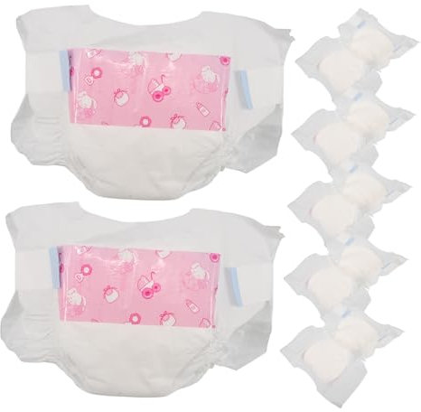 SOPOTUTU 7 Stück Teiliges Puppenwindel für Realistische Rollenspiele Wiederverwendbare Authentische für Große Amerikanische Puppen Zubehör für Kreatives