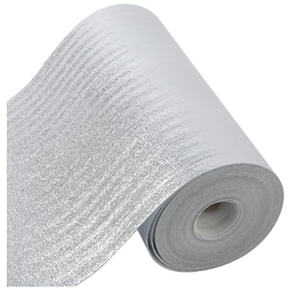 HBOOMOEM Aluminium Vapour Barrier，Wall Thermal Insulation Reflective Film，Suitable for Floors, Attics, Garages, Windows, Winterization, Sheds, Cabins, Kennels.(800CM/315IN,3CM/1.18IN)