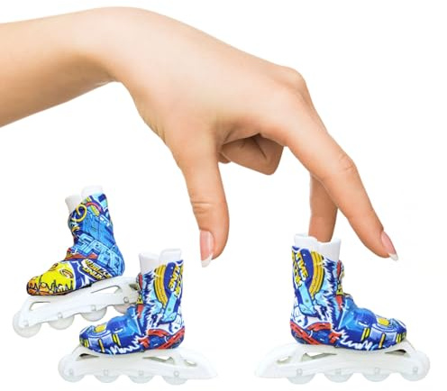 Mini Shoes - 1 Set of Small Skateboard Skates, Cool Mini Rollers, Funny Breakdance Props | Home Keychain Decoration Kids Boys Girls Gift Gi