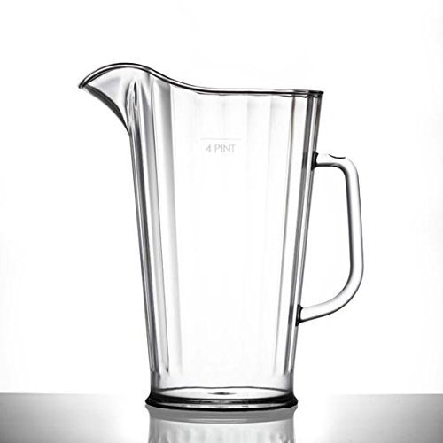 We Can Source It Ltd – 4 Pint Elite Polycarbonate Jug - Clear Large Plastic Drink Jug - Shatter Resistant Design for Pimms, Cocktails, Beer, Water, Juice – Catering, Bars, Restaurants, Dishwasher Safe