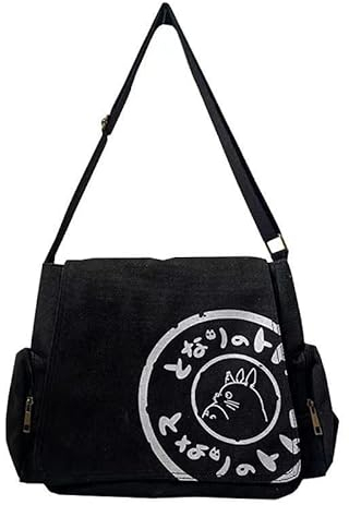 Messenger Bag Crossbody Bag Armee Vintage für Frauen und Männer (Schwarz)