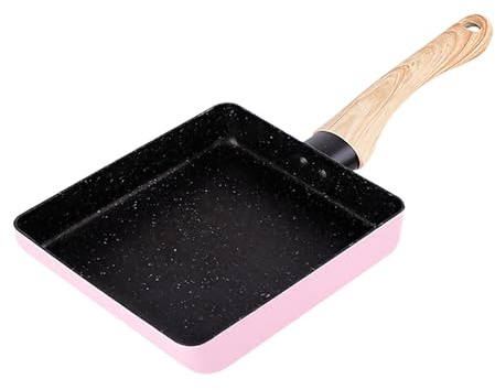 Japanese Tamagoyaki Pan 6x7 Inch, Aluminum Square Nonstick Egg Frying Pan