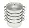 Mantowarka - Pentola a vapore in acciaio inox, per cottura a vapore, a induzione, a vapore, per verdure, a 5 strati, 26/28/30 cm (26 cm)