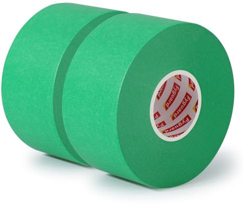 Fyguard 2 Rolls Painters Tape, 48mm x 50m Wide Masking Tape for Painting Heat Resistant Easy Removal Decorators Tape for Painting Work Protecting Surfaces DIY Crafts