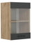 Vicco Küchenglashängeschrank R-Line, Glashängeschrank, Anthrazit Landhaus, 40 cm