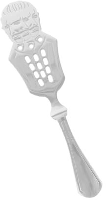 Ciieeo cuchara de absenta ranurado Ajenjo chaquetas pequeño y cucharas de azúcar fuente de absenta cuchara de bar de absenta gotero de absenta acero inoxidable 304 Silver