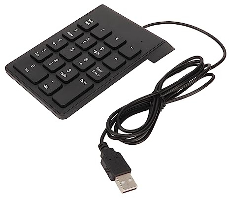 KIMISS Tastiera Numerica Cablata per PC e Laptop - Mini 18 Tasti Tampone Numero USB Ergonomico per Uso Domestico, Design di Digitazione Silenziosa (1PC)
