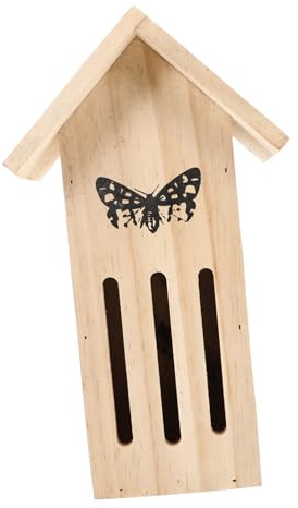 SHINEOFI Casa Colgante De Madera para Insectos y Mariposas Comedero para Jardín Natural Tamaño Único Hábitat Ecológico para Exterior Espacio Al Aire Libre Amantes Naturaleza