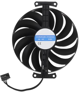 OTOTEC Ventilador de tarjeta gráfica de 95 mm, 12 V, 6 pines, compatible con ASUS RTX 3050 compatible con 3060 Phoenix ITX