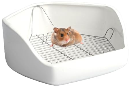 Bac à litière pour Lapin, bac à litière pour Animaux de Compagnie pour Cage | Poêle d'angle pour Petits Animaux,Coin Cage, bac de Toilette, à pour Lapin - Bac à Amovible en Fil mét